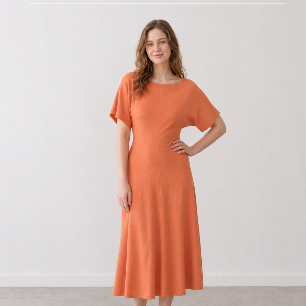 Taegan Dolman Sleeve Midi Knit Dress - Image 5