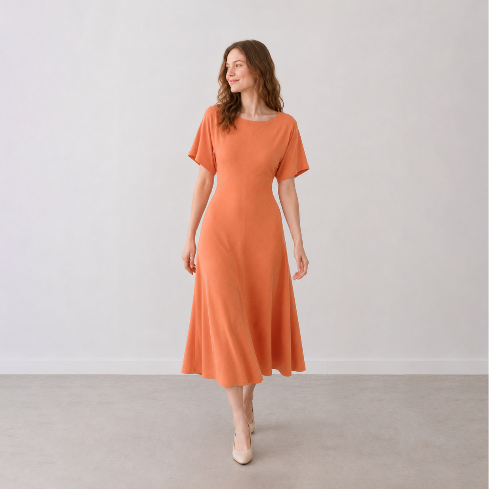 Taegan Dolman Sleeve Midi Knit Dress - Image 6