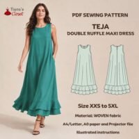 Teja Double Ruffle Hem Maxi Dress