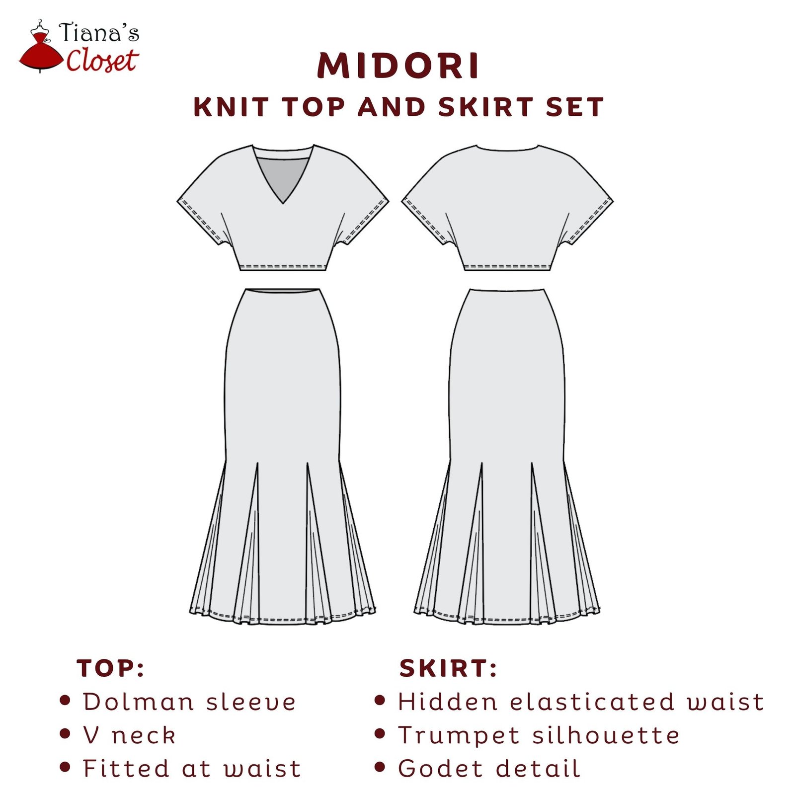Midori Knit Top and Skirt Set - Image 2