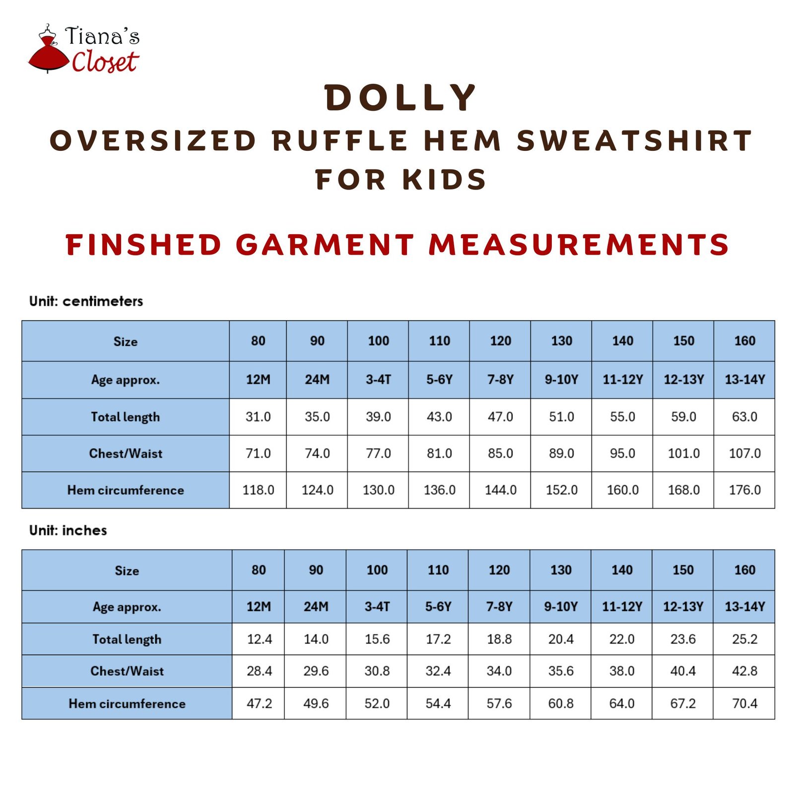 Dolly Drop Shoulder Ruffle Hem Sweatshirt (Kids) - Image 3