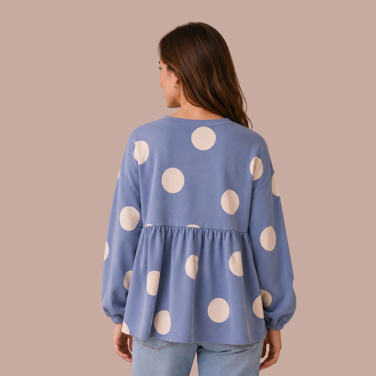 Dolly Drop Shoulder Ruffle Hem Sweatshirt (Womens) - Image 5