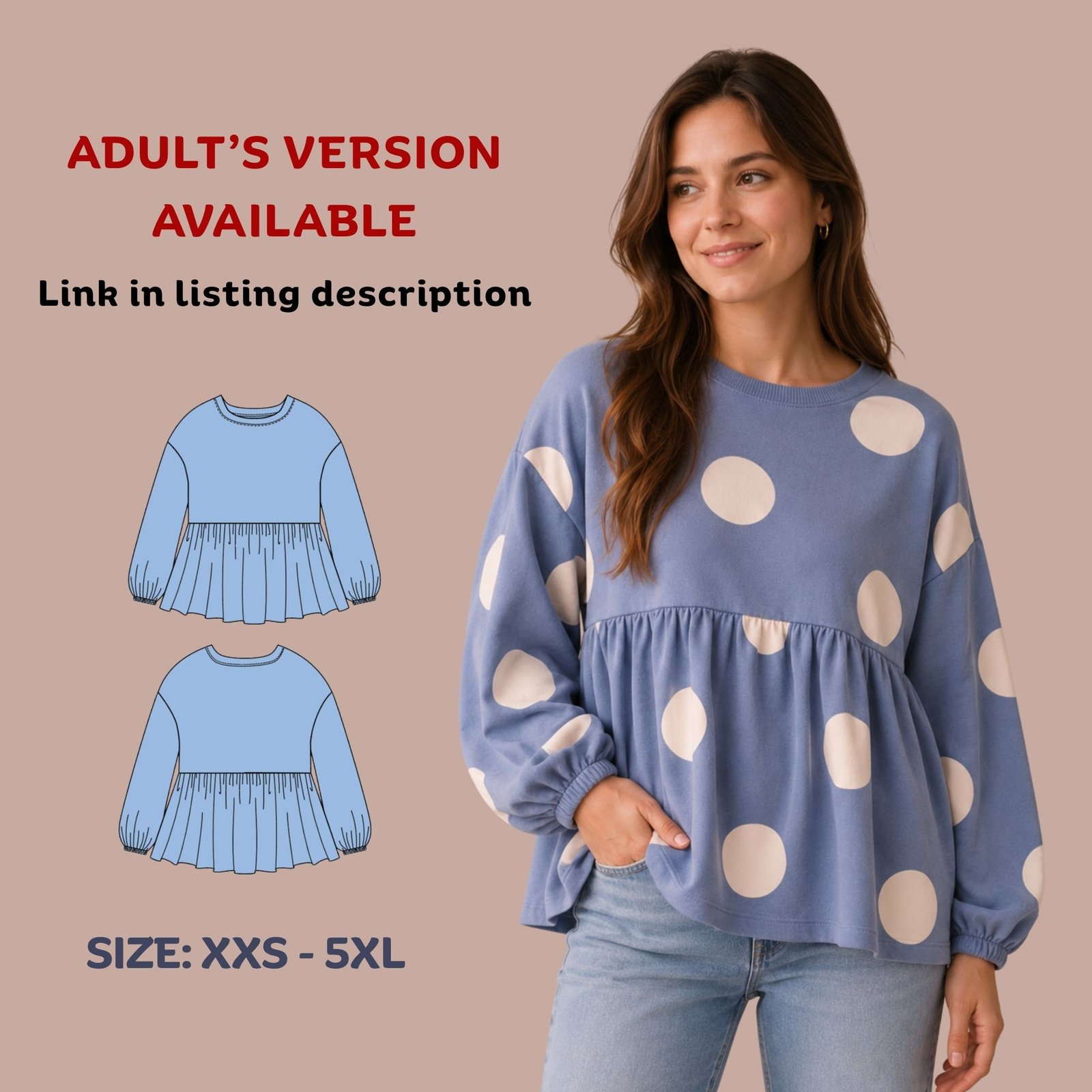 Dolly Drop Shoulder Ruffle Hem Sweatshirt (Kids) - Image 8