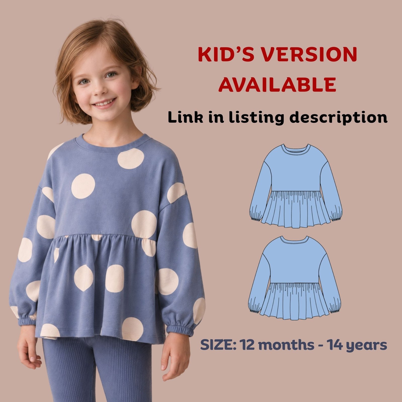 Dolly Drop Shoulder Ruffle Hem Sweatshirt (Womens) - Image 8