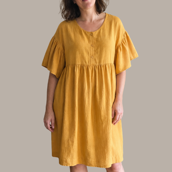 Salvi Flutter Sleeve Baby Doll Dress (Womens) - Image 8