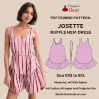 Josette sleeveless ruffle hem mini dress