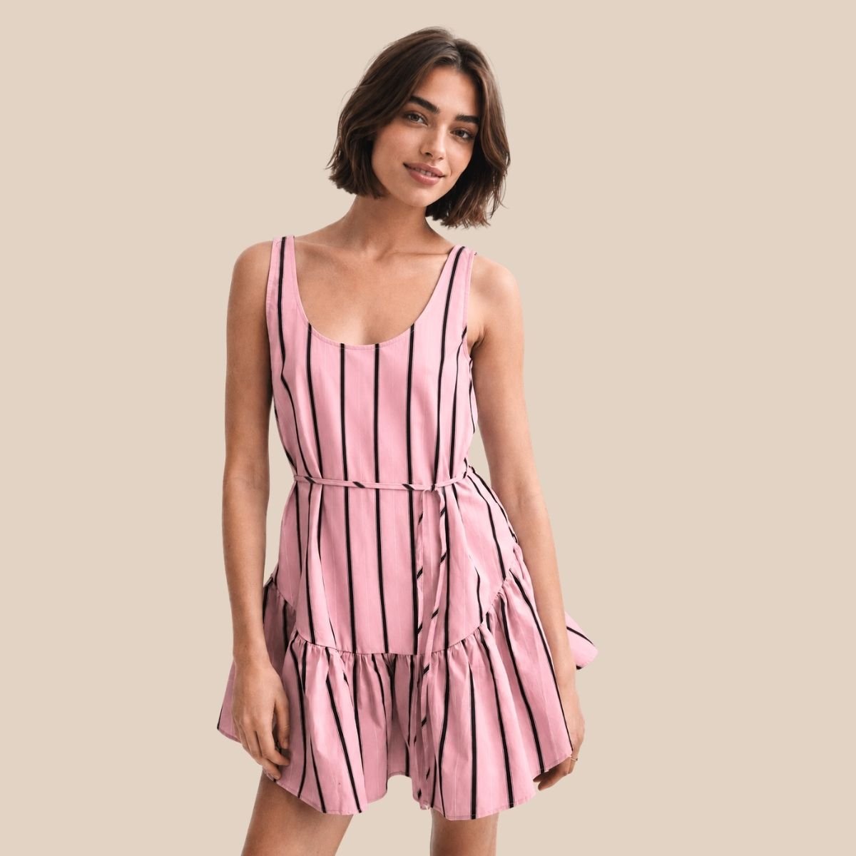 Josette sleeveless ruffle hem mini dress - Image 6