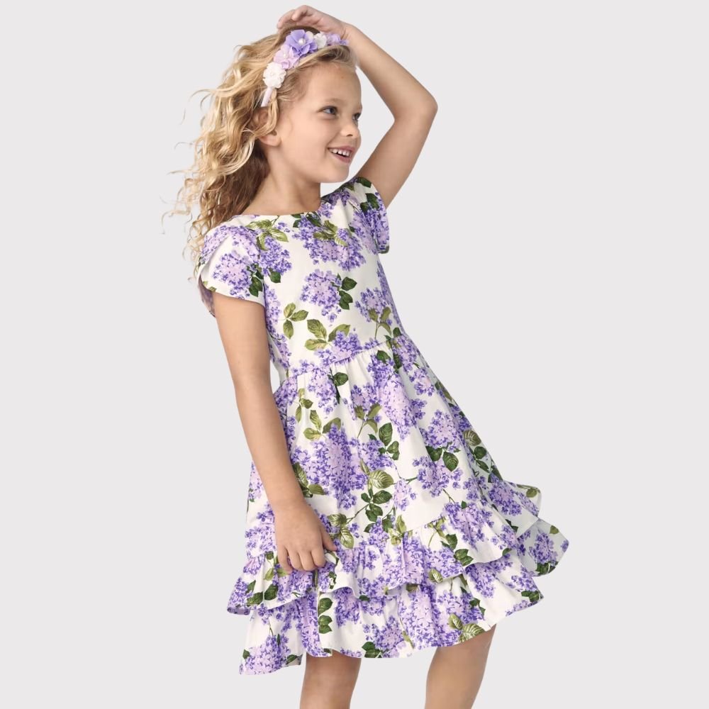 Nellie Tulip Sleeve Ruffle Hem Dress - Image 3