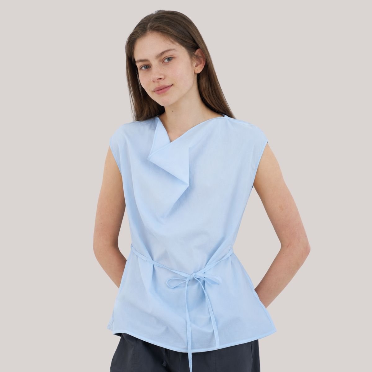 Oriane Cowl Neck Loose Fit Top - Image 4