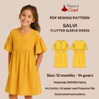 Salvi Flutter Sleeve Baby Doll Dress (Kids)