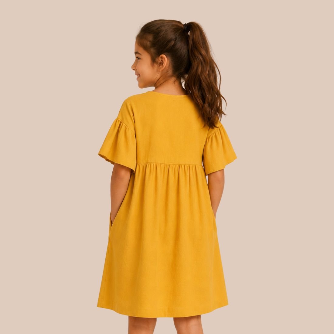 Salvi Flutter Sleeve Baby Doll Dress (Kids) - Image 5