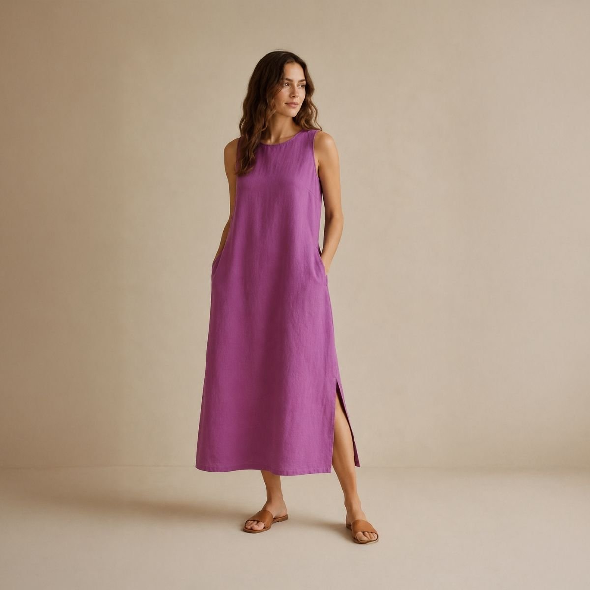 Kitrina Sleeveless Tie Back Midi Dress - Image 5