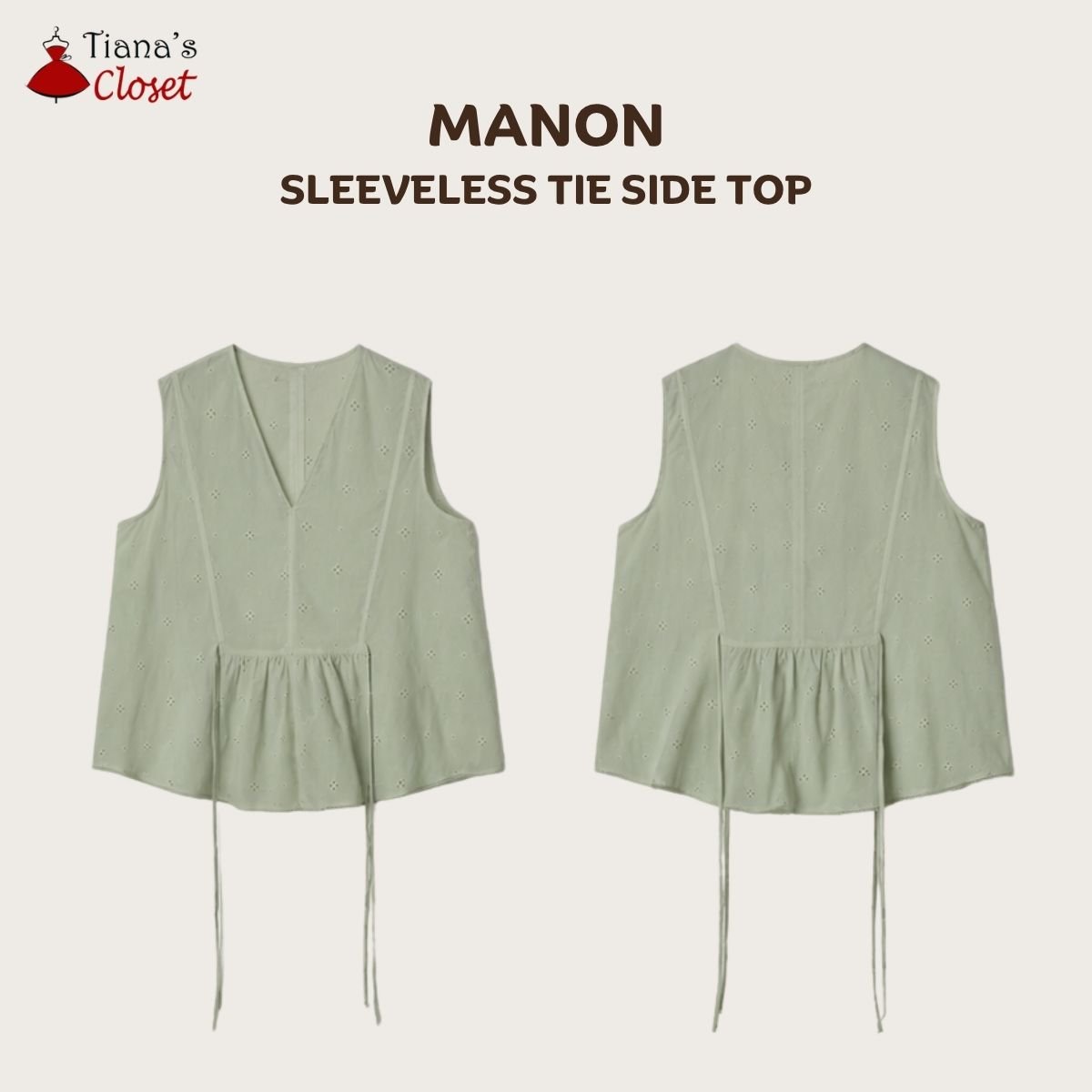 Manon Sleeveless Tie Side Top - Image 7