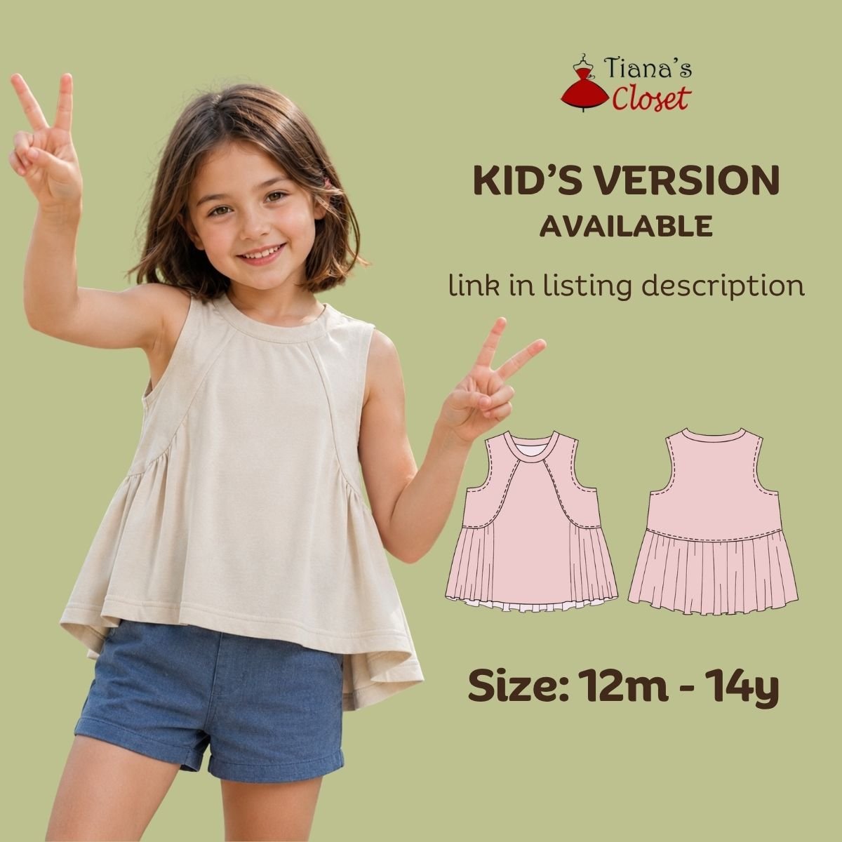 Kazzie Sleeveless Tank with Gathered Detail (Women's) - Image 6