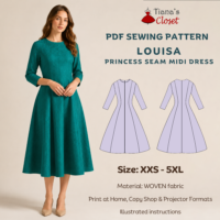 Louisa Princess Seam Midi Dress