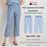 Muriel Elastic Waist Tapered Crop Pants