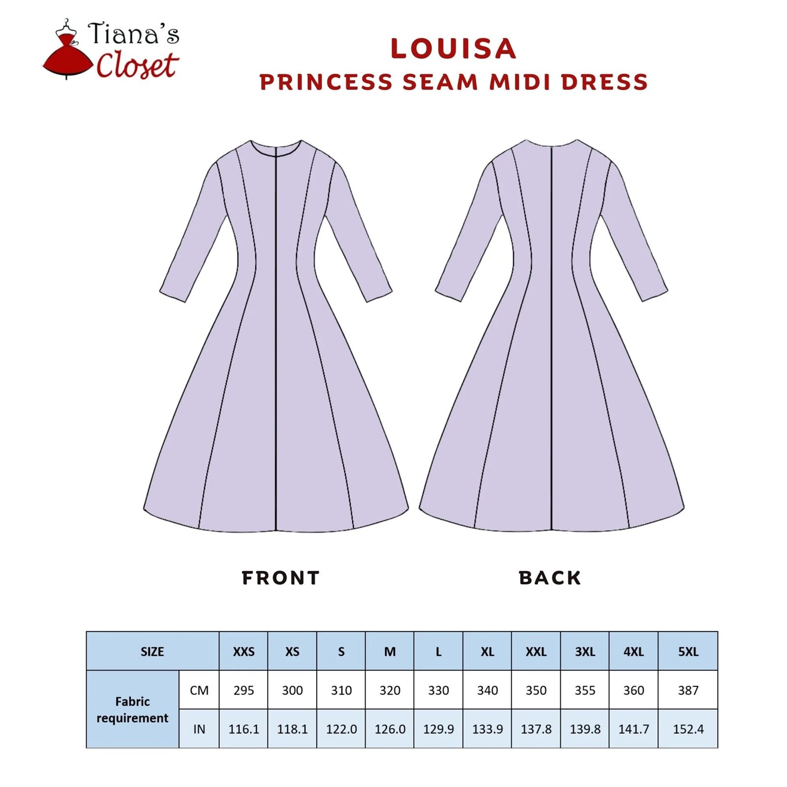 Louisa Princess Seam Midi Dress (Petite Sizes) - Image 2