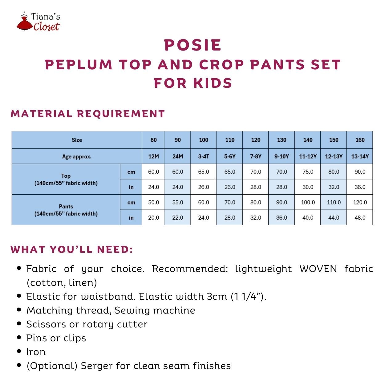 Posie Peplum Top & Crop Pants Set (Kids) - Image 7