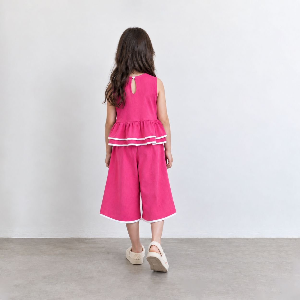 Posie Peplum Top & Crop Pants Set (Kids) - Image 5