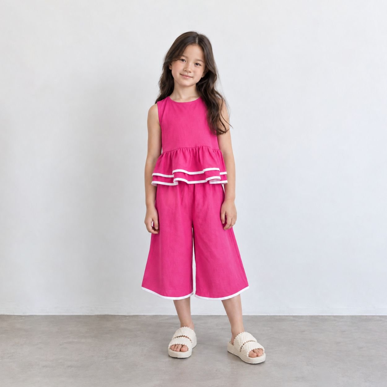 Posie Peplum Top & Crop Pants Set (Kids) - Image 6