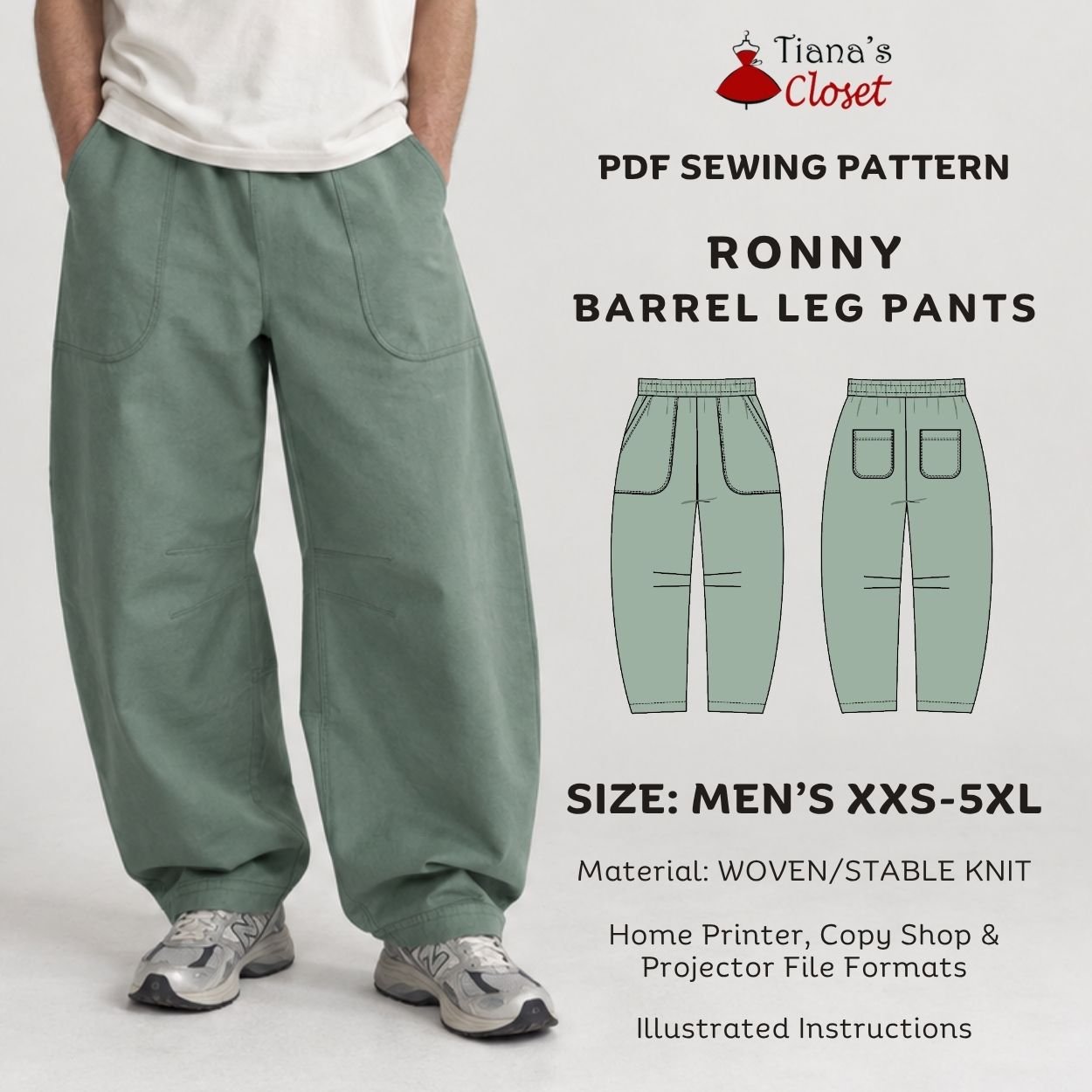 Ronny Horseshoe Leg Pants (Mens)
