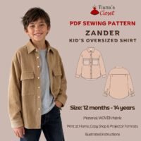 Zander Oversized Shirt with Patch Pockets (Kid's)
