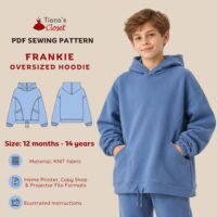 Frankie Oversized Hoodie with Pocket Detail (Kids)